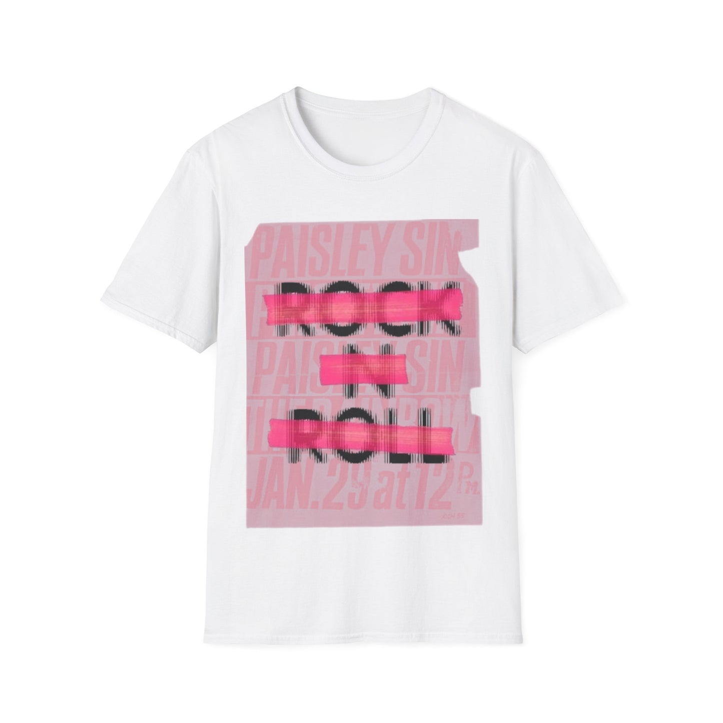 ROCK ON Classic Fit AmplifyDestroy Print Tee Shirt Concert Rock Roll