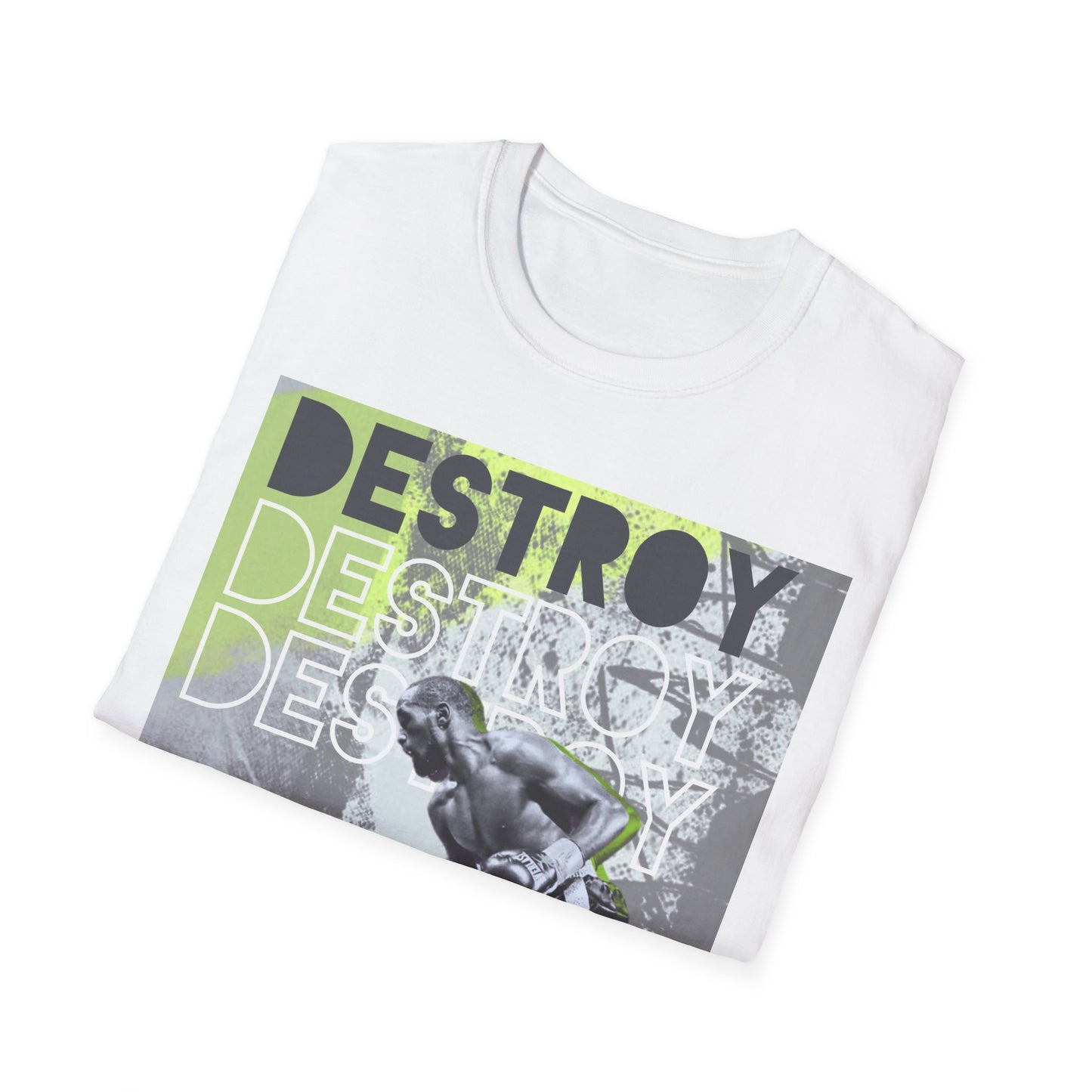 UNDISPUTED Classic Fit AmplifyDestroy Print Bold Graphic Tee for Boxing Martial Arts Lovers, Workout Apparel, Motivational Gift, Athletic Wear, Gym Shirt
