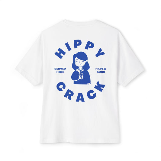 HIPPY CRACK Classic Fit AmplifyDestroy Print Boxy Oversized Casual Style Wear, Gift Trendy Summer Top