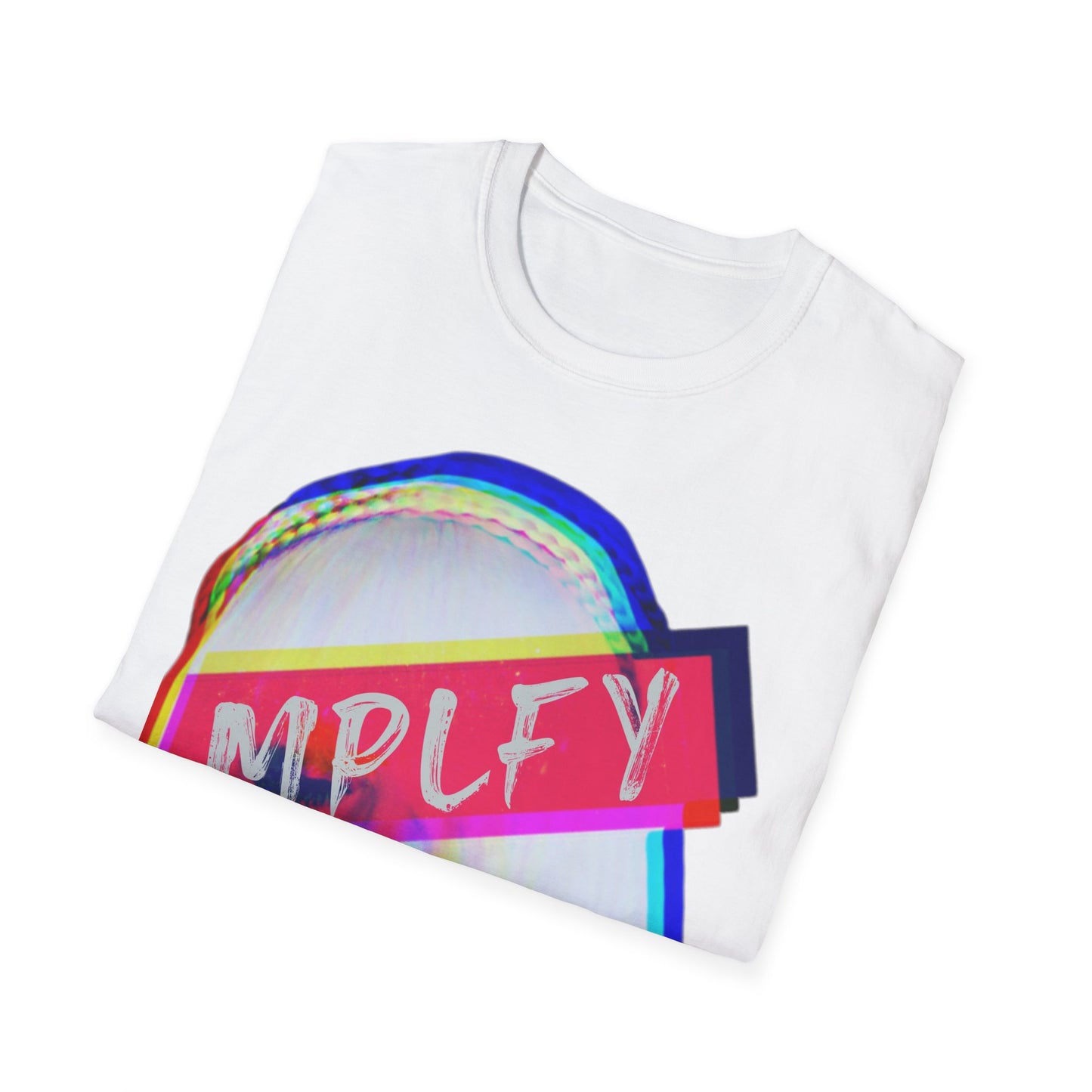 LADY Classic Fit AmplifyDestroy  Print Tee Shirt Vibrant Graphic Tee, Stylish Unisex T-Shirt, Casual Wear, Gift for Music Lovers, Streetwear
