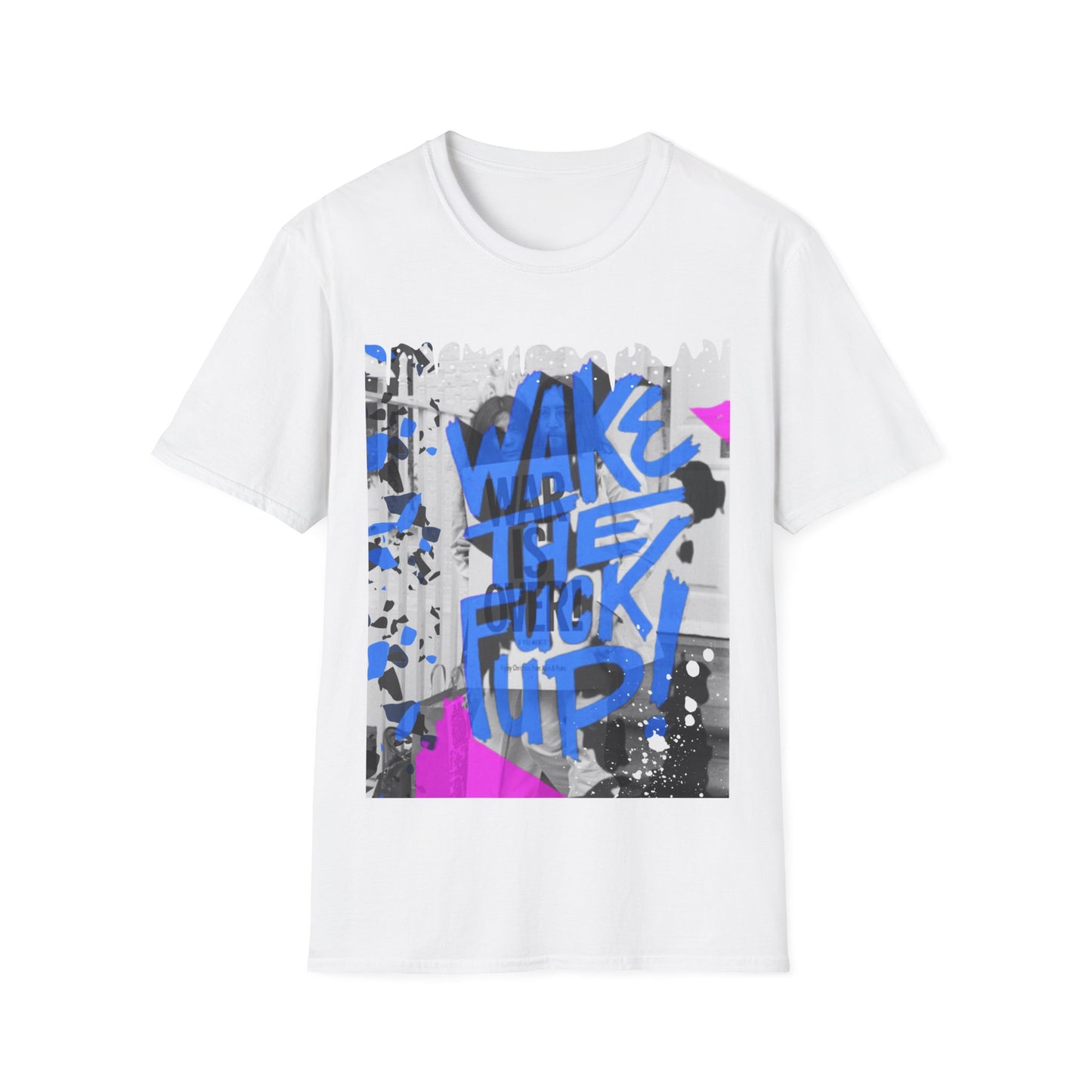 WARISOVER Classic Fit AmplifyDestroy Print Tee Shirt John Lennon Yoko Ono War Is Over Punk Rock abstract