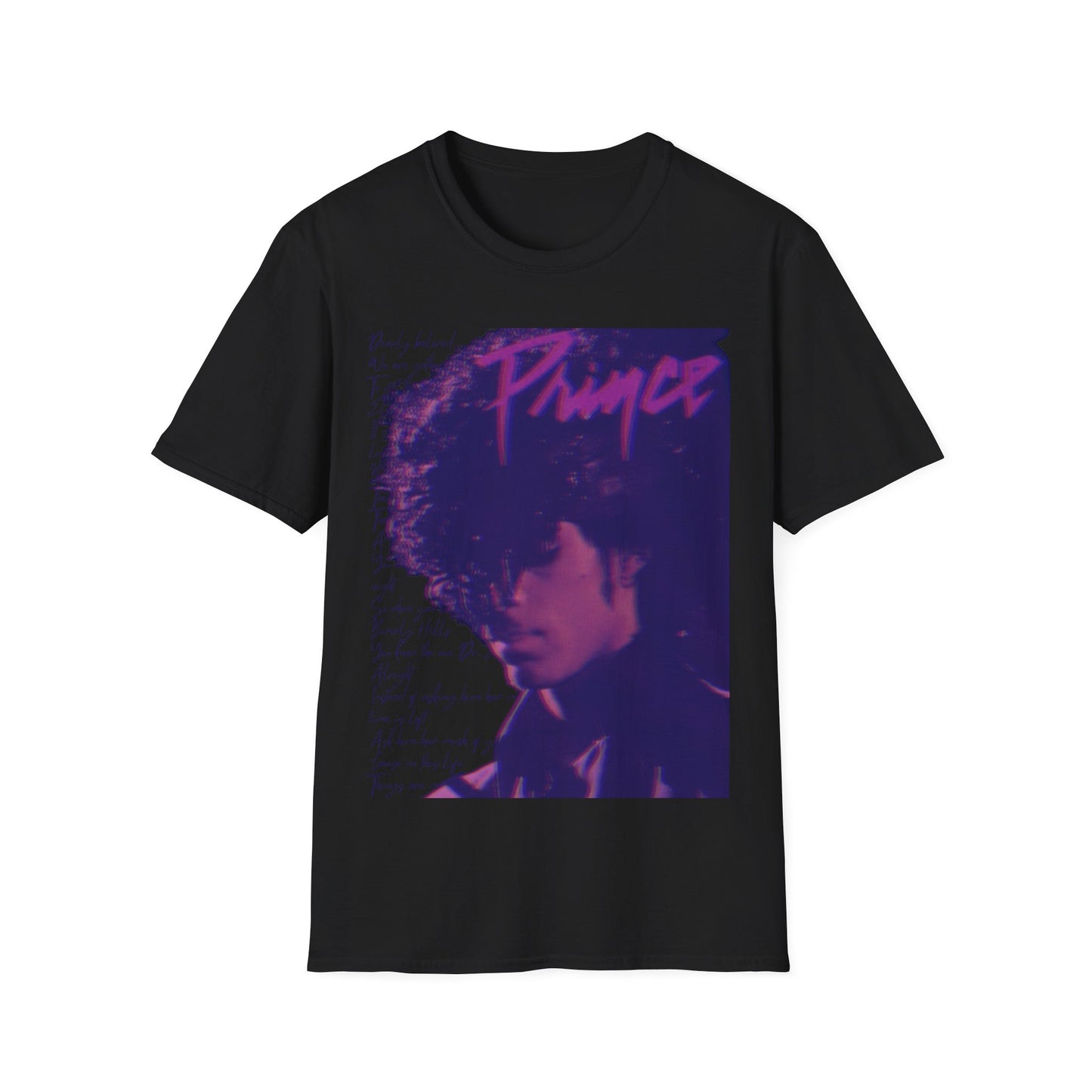 PRINCE Classic Fit AmpliyDestroy Print Tee Shirt Vintage 1980s