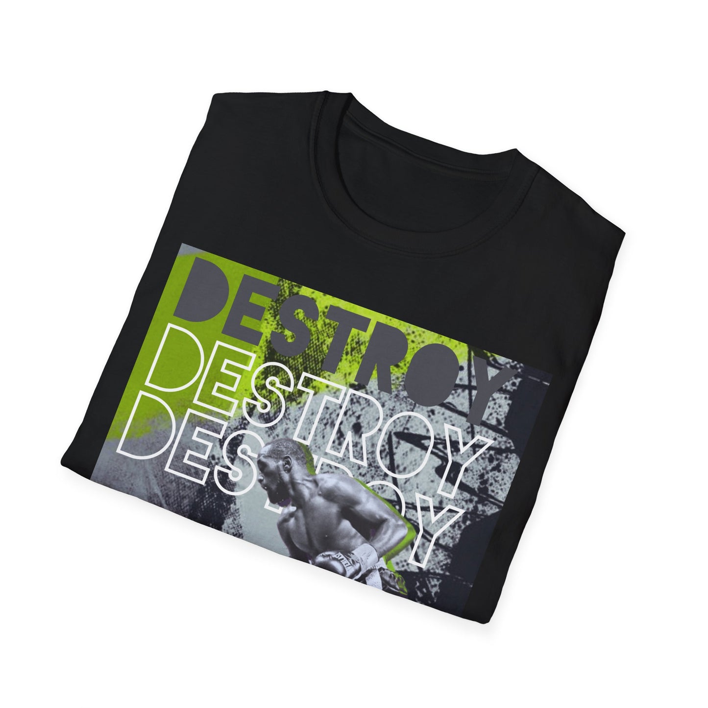 UNDISPUTED Classic Fit AmplifyDestroy Print Bold Graphic Tee for Boxing Martial Arts Lovers, Workout Apparel, Motivational Gift, Athletic Wear, Gym Shirt