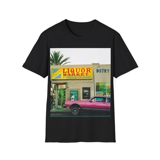 Liquor Store Classic Fit AmplifyDestroy Print Tee Shirt, Vintage Streetwear Tee for Casual Outings, Gift for Friends, Hip Hop Style Shirt, Summer Fashion, Cool Graphic