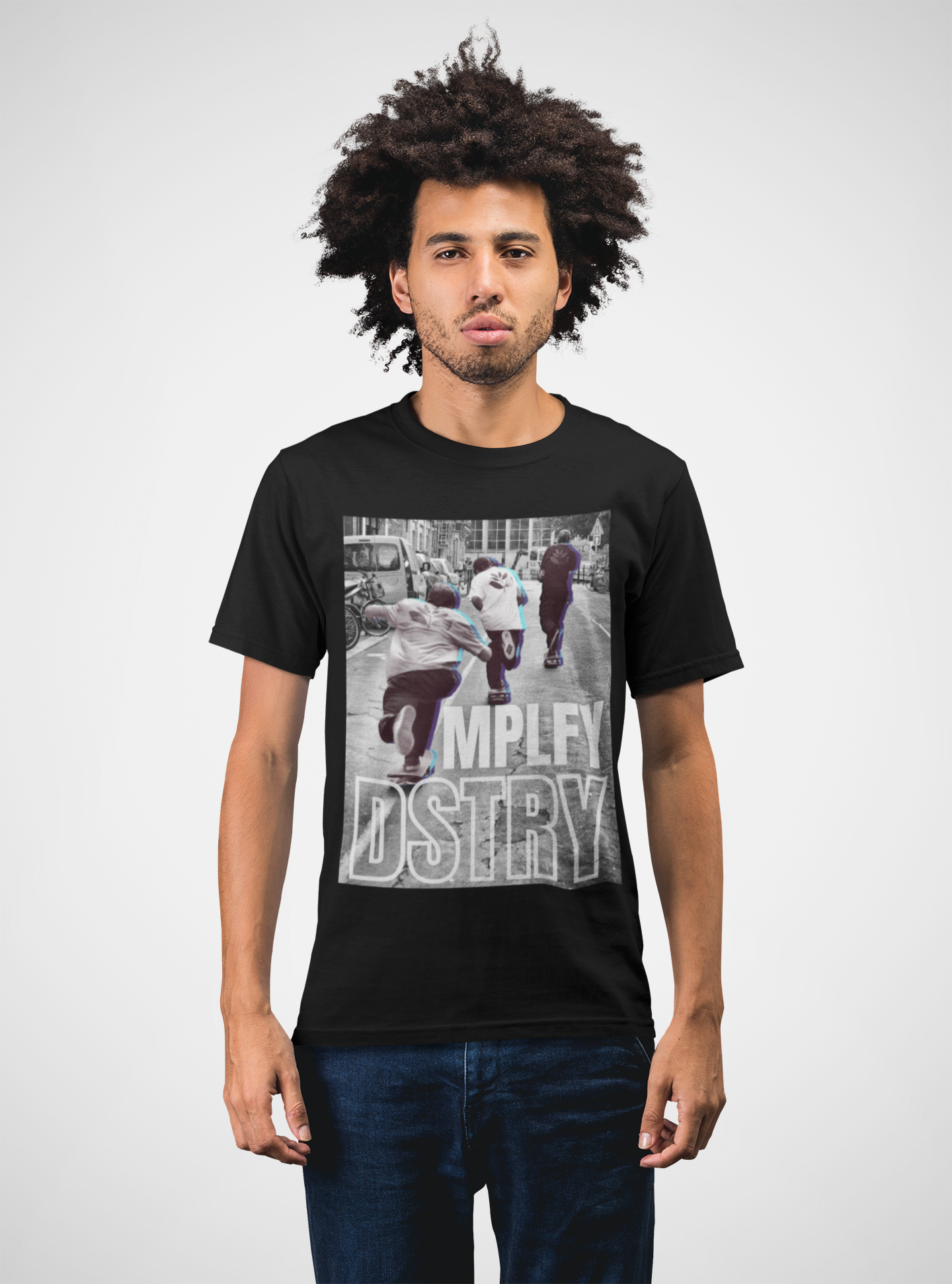 3 SKATERZ Classic Fit AmplifyDestroy Print Tee Shirt