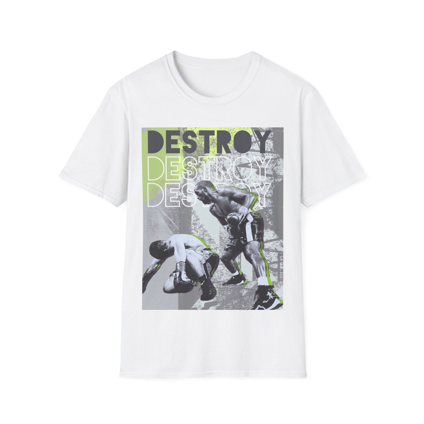 UNDISPUTED Classic Fit AmplifyDestroy Print Bold Graphic Tee for Boxing Martial Arts Lovers, Workout Apparel, Motivational Gift, Athletic Wear, Gym Shirt