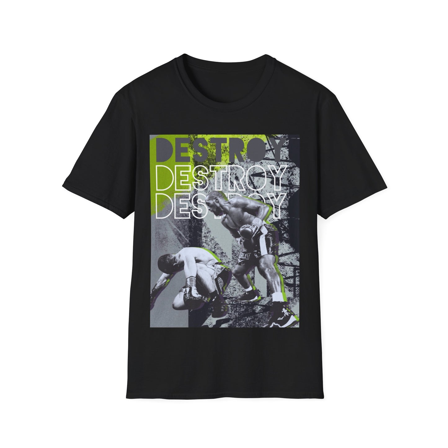 UNDISPUTED Classic Fit AmplifyDestroy Print Bold Graphic Tee for Boxing Martial Arts Lovers, Workout Apparel, Motivational Gift, Athletic Wear, Gym Shirt