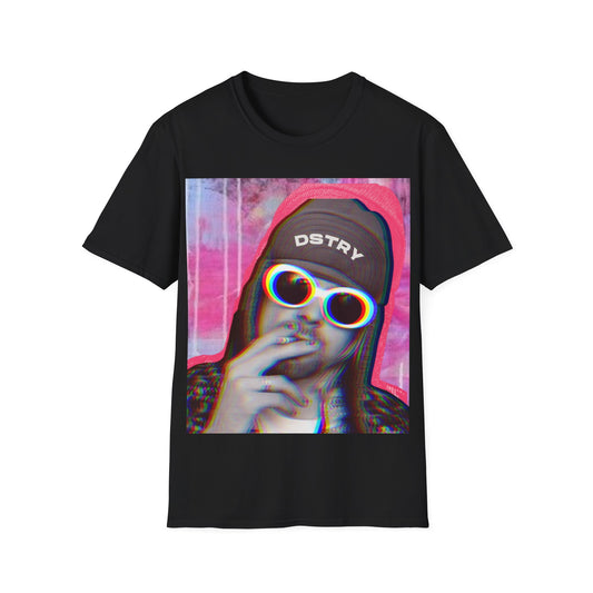 KURT Classic Fit AmplifyDestroy Print Tee Shirt Kurt Cobain 90s Rock Tee Grunge Nirvana Band