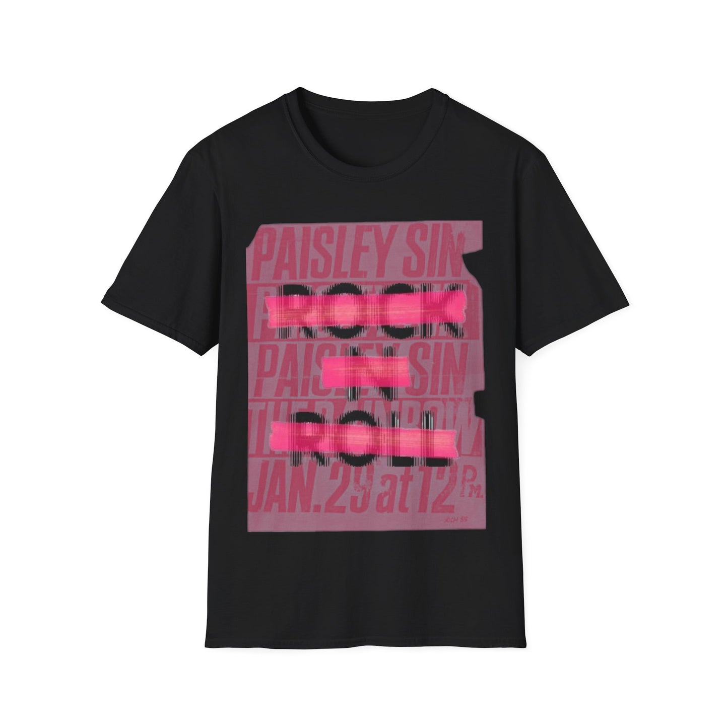 ROCK ON Classic Fit AmplifyDestroy Print Tee Shirt Concert Rock Roll