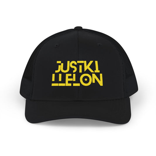 Trendy Snapback Trucker Cap - Just Kidding, Funny Hat for Casual Outings, Gift for Friends, Summer Style, Outdoor Events, Unisex Fashion