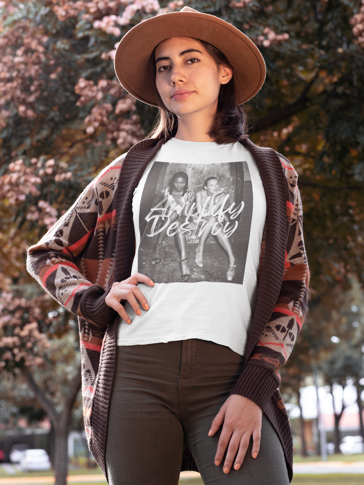 GIRLZ Classic Fit AmplifyDestroy Print Tee Shirt