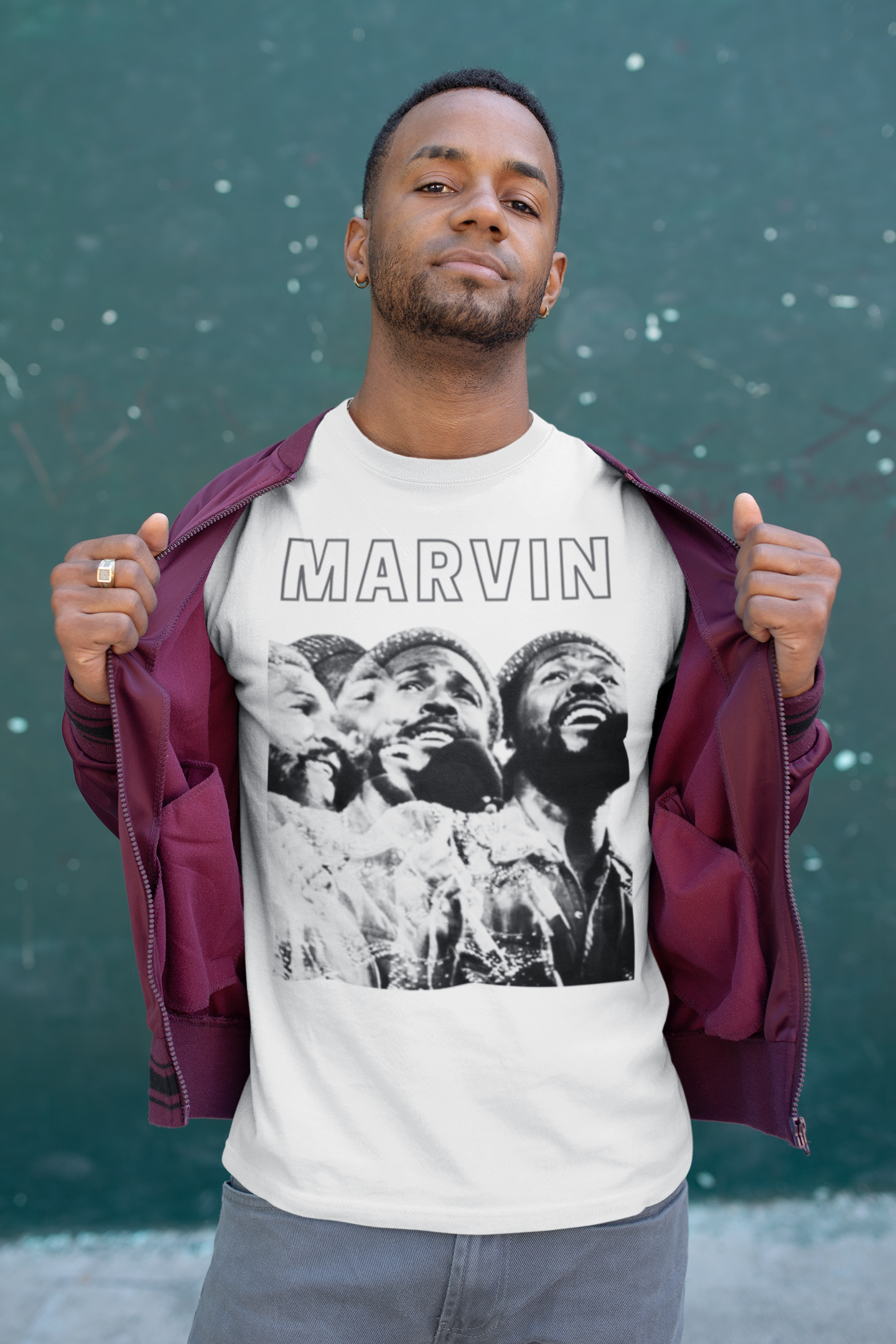 MARVIN Classic Fit AmplifyDestroy Print Tee Shirt