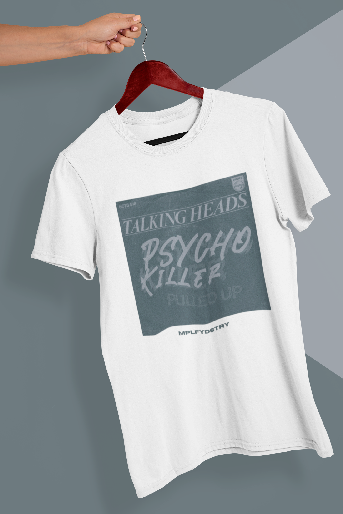 PYSCHO KILLER Classic Fit AmplifyDestroy Print Tee Shirt Talking Heads David Byrne