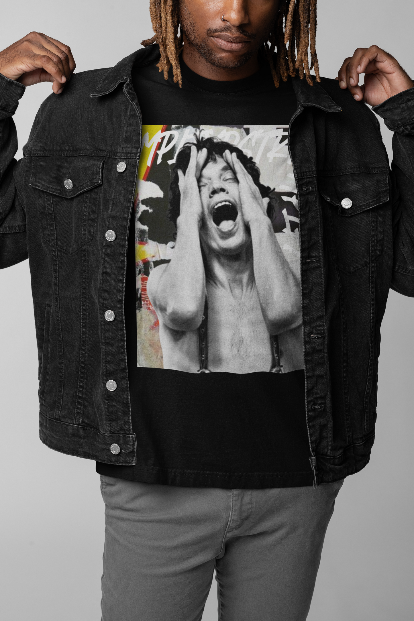 MICK Classic Fit AmplifyDestroy Print Tee shirt Emotive Graphic Unisex T-Shirt, Casual Tee, Streetwear Style, Comfort Wear, Unique Gift