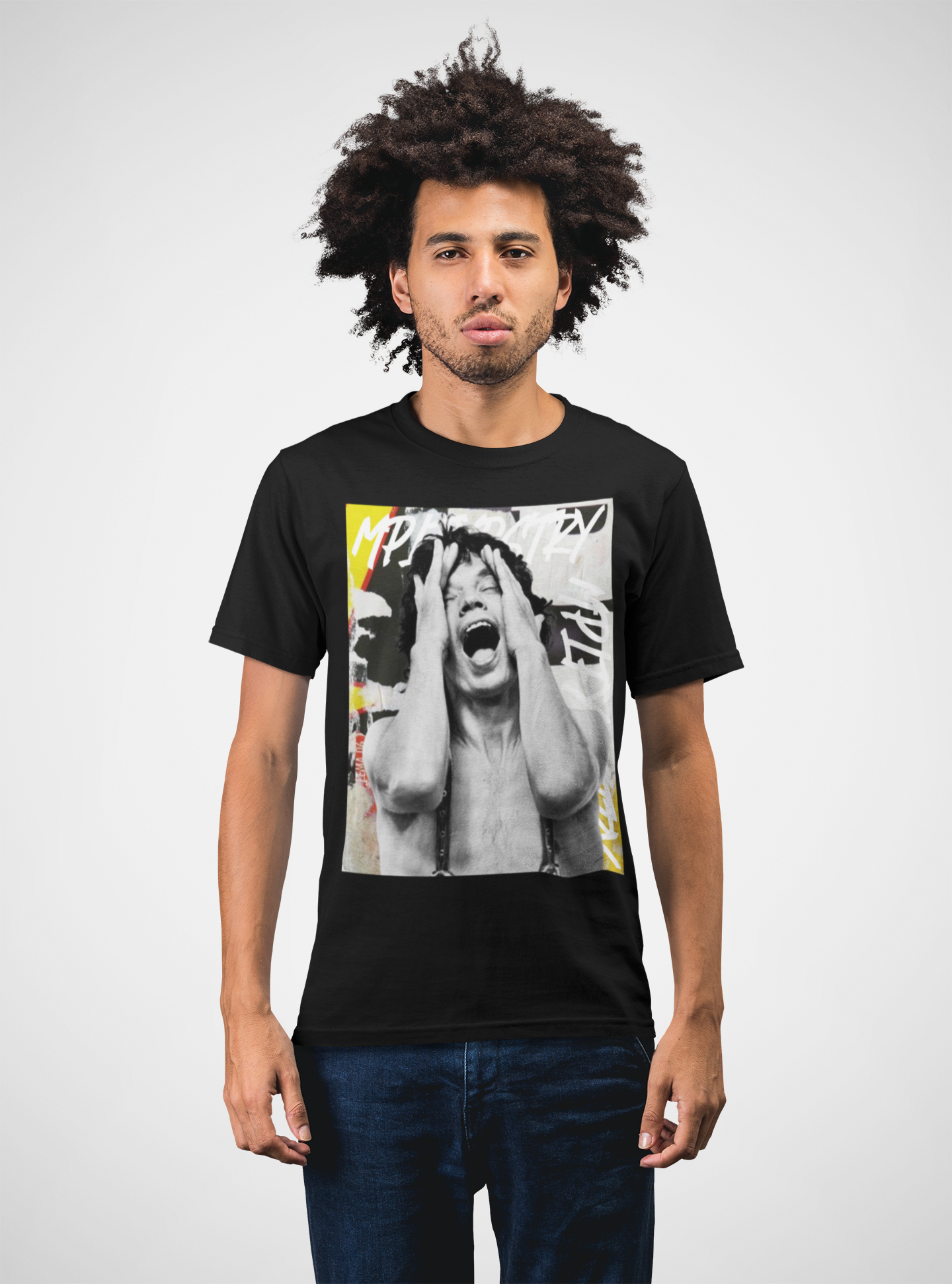 MICK Classic Fit AmplifyDestroy Print Tee shirt Emotive Graphic Unisex T-Shirt, Casual Tee, Streetwear Style, Comfort Wear, Unique Gift