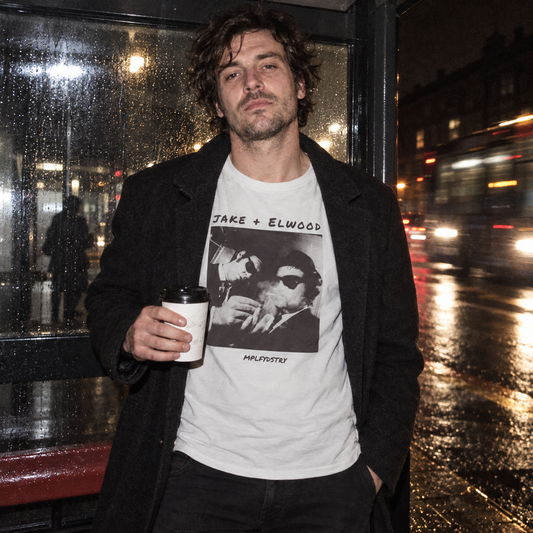 Blues Brothers Tee lifestyle photo — night bus