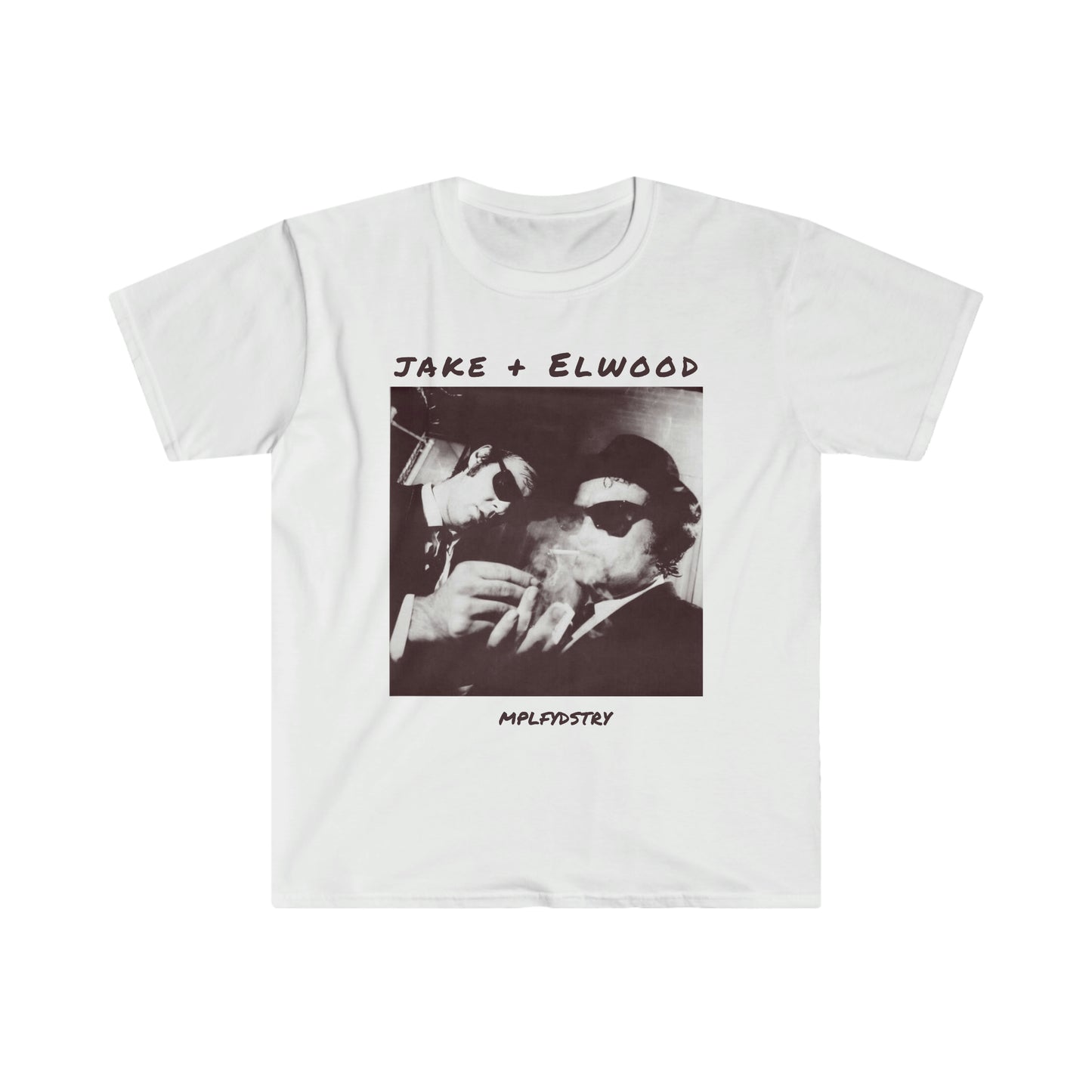 BLUES Classic Fit AmplifyDestroy Print Tee Shirt Blues Brothers Jake Elwood