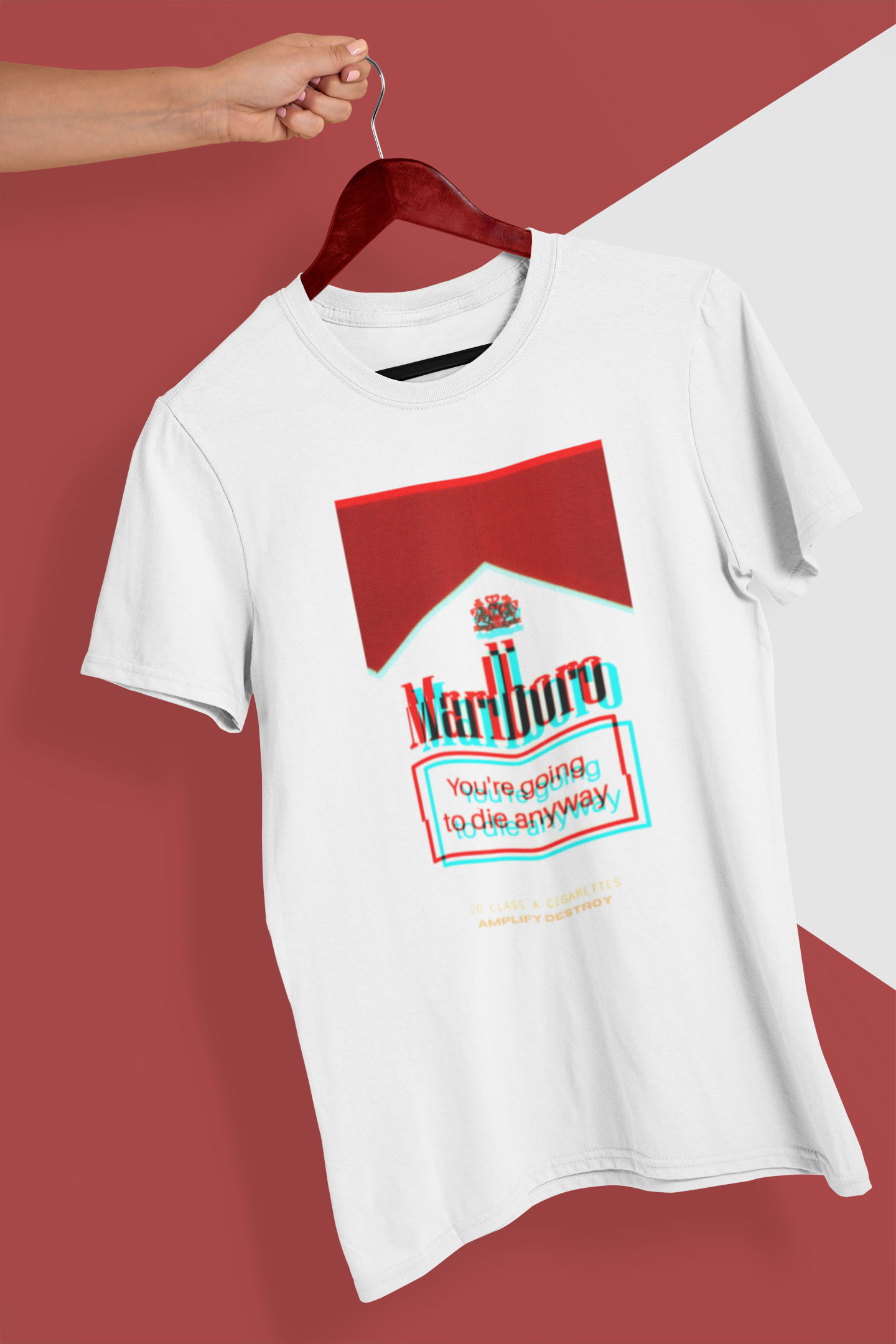 MARLBORO Classic Fit AmplifyDestroy Print Tee Shirt